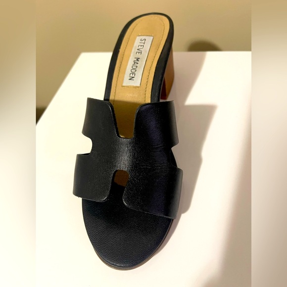 Steve by Steven Madden Foreva Block-Heel Sandals Black Size 5.5 - Picture 4 of 11